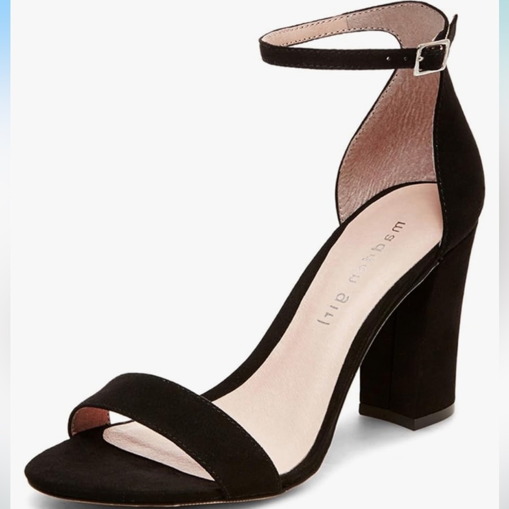 Madden Girl Women's Beella Block Heeled Black Sandal